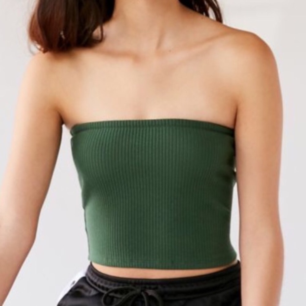 UO dark green ribbed tube top